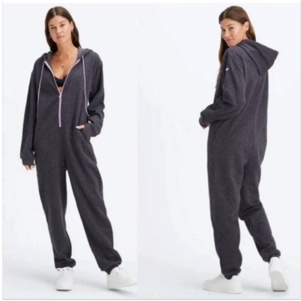 Fabletics Forever Fleece Hooded Onesie Size Large